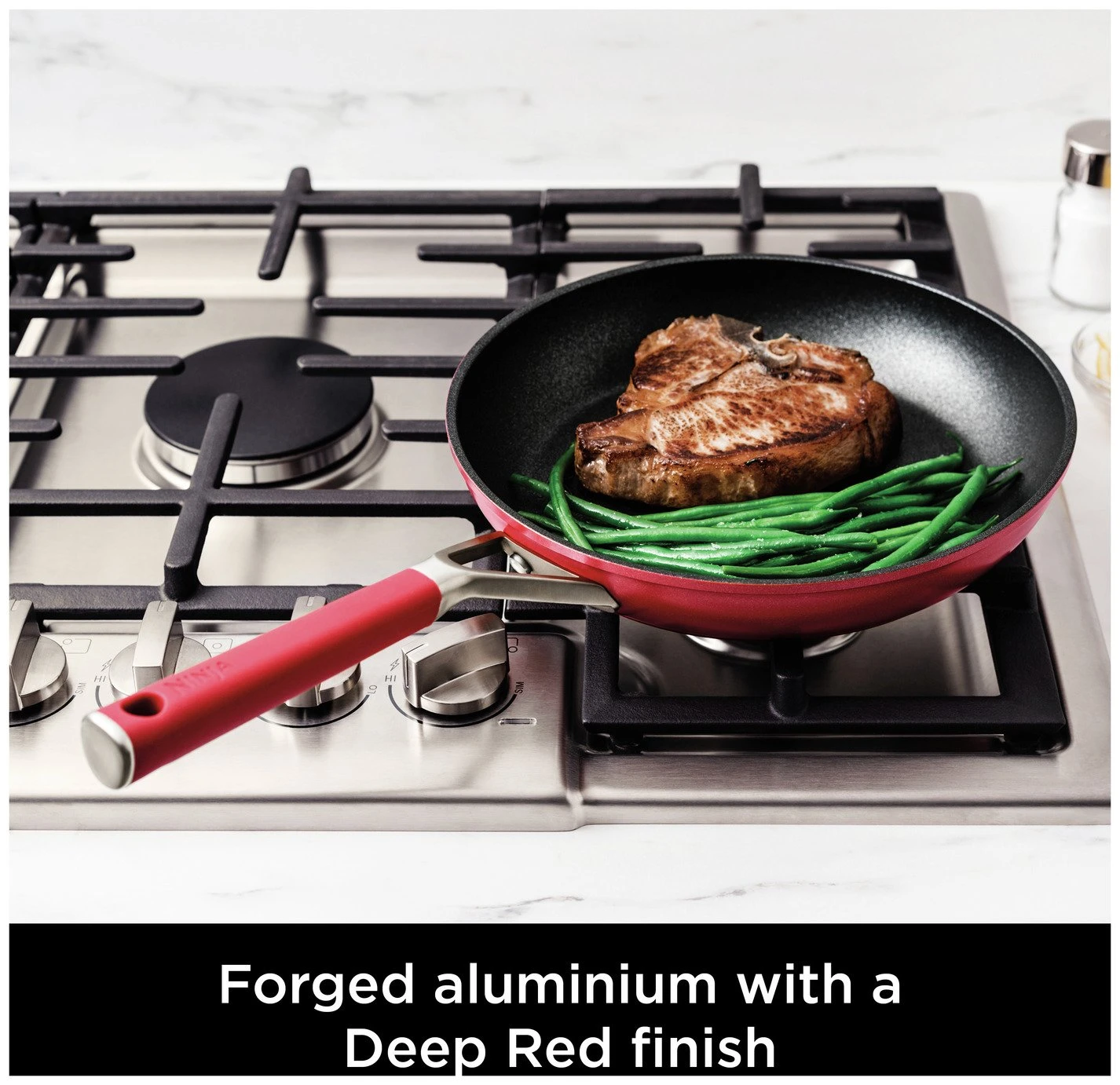 Ninja Zerostick Aluminium 5 Piece Non Stick Pan Set - Red 4 Ninja Zerostick Aluminium 5 Piece Non Stick Pan Set - Red - Image 2