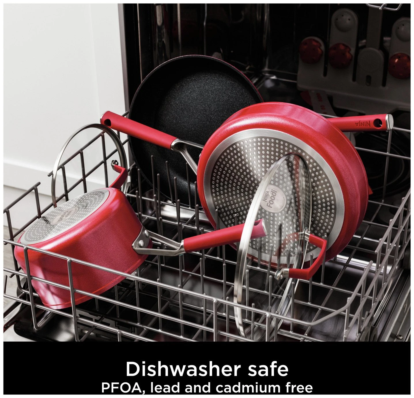 Ninja Zerostick Aluminium 5 Piece Non Stick Pan Set - Red 7 Ninja Zerostick Aluminium 5 Piece Non Stick Pan Set - Red - Image 5