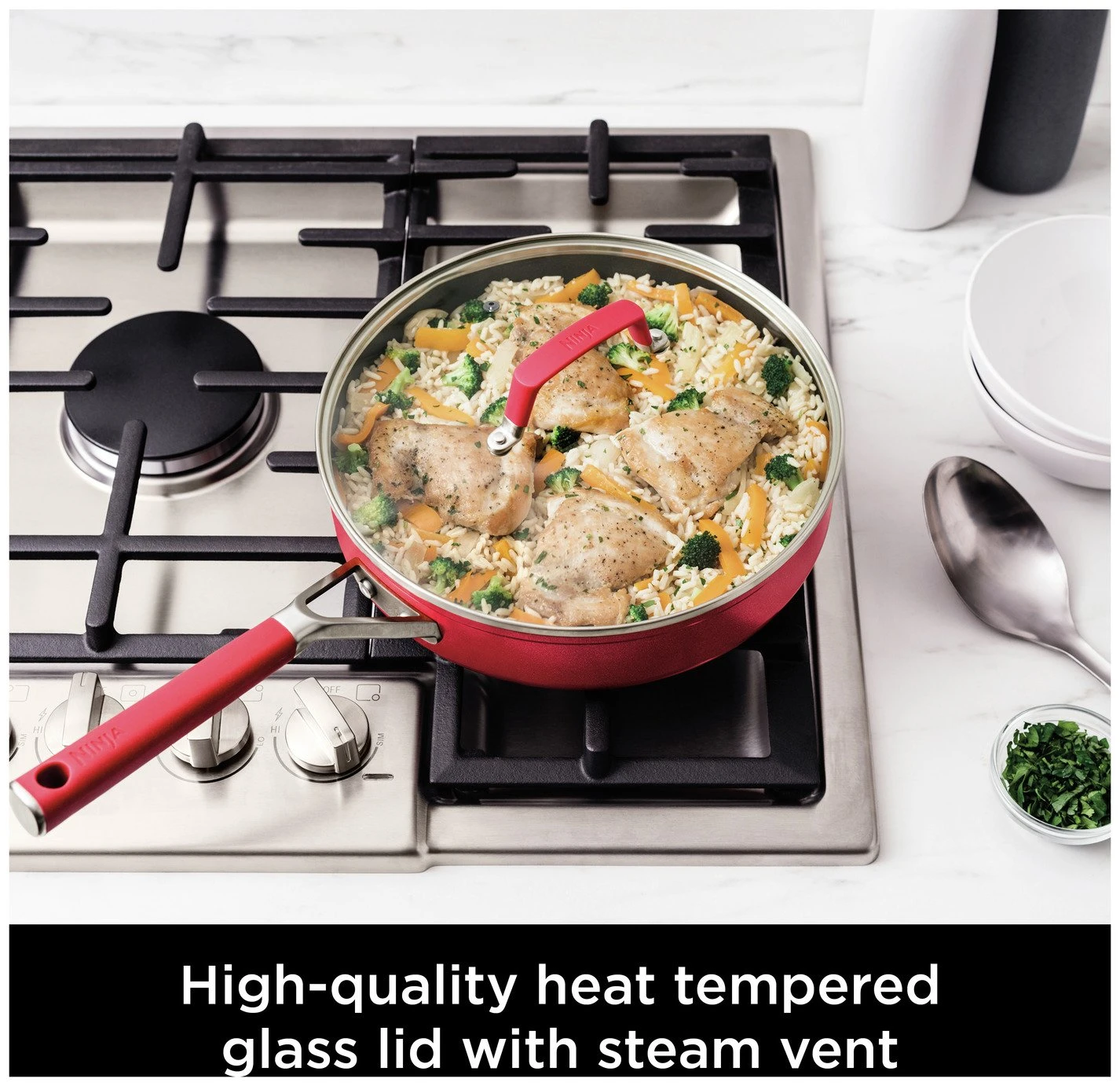 Ninja Zerostick Aluminium 5 Piece Non Stick Pan Set - Red 8 Ninja Zerostick Aluminium 5 Piece Non Stick Pan Set - Red - Image 6