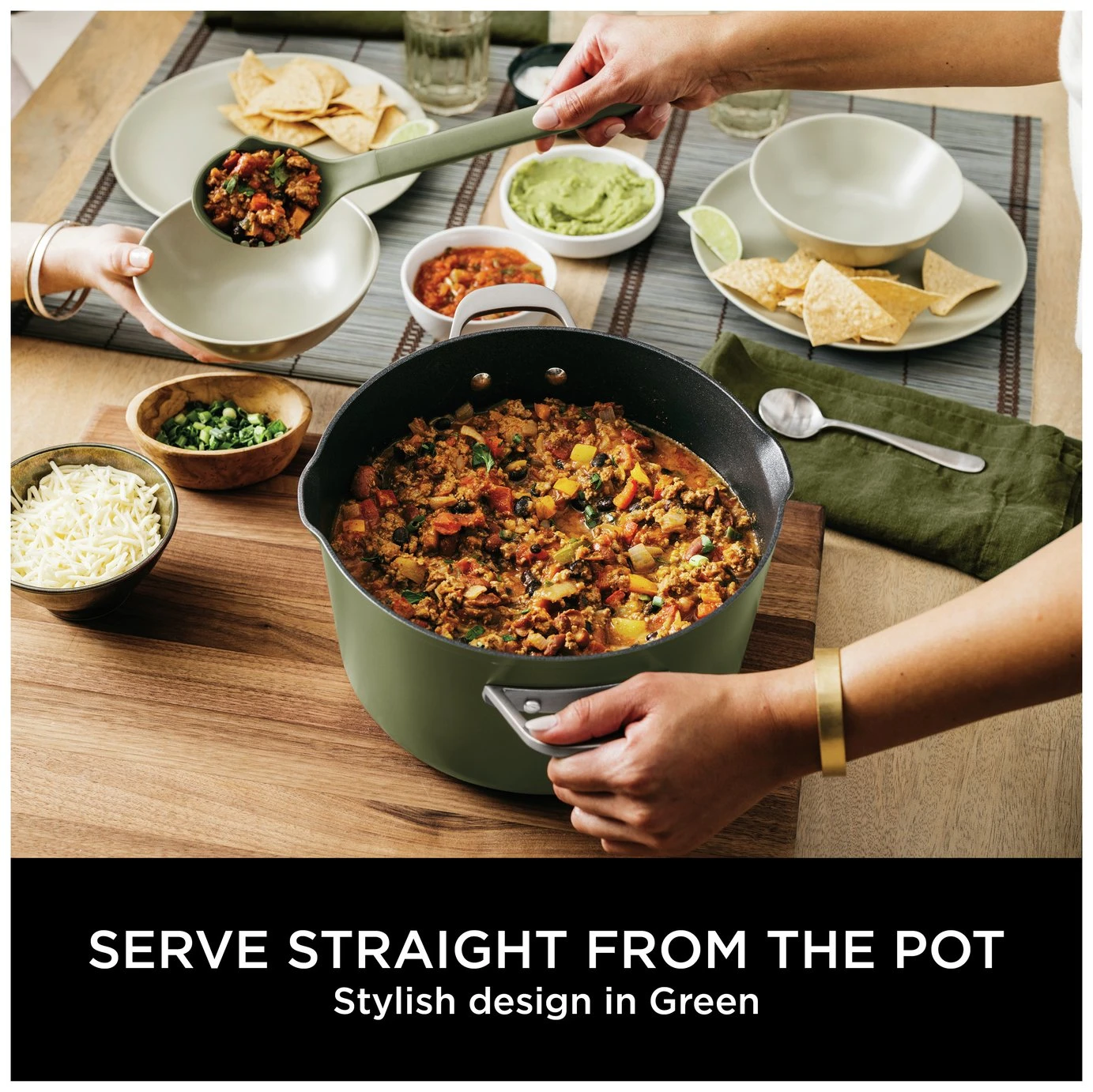 Ninja Zerostick 30cm Non Stick Aluminium Possible Pot -Green 7 Ninja Zerostick 30cm Non Stick Aluminium Possible Pot -Green - Image 5