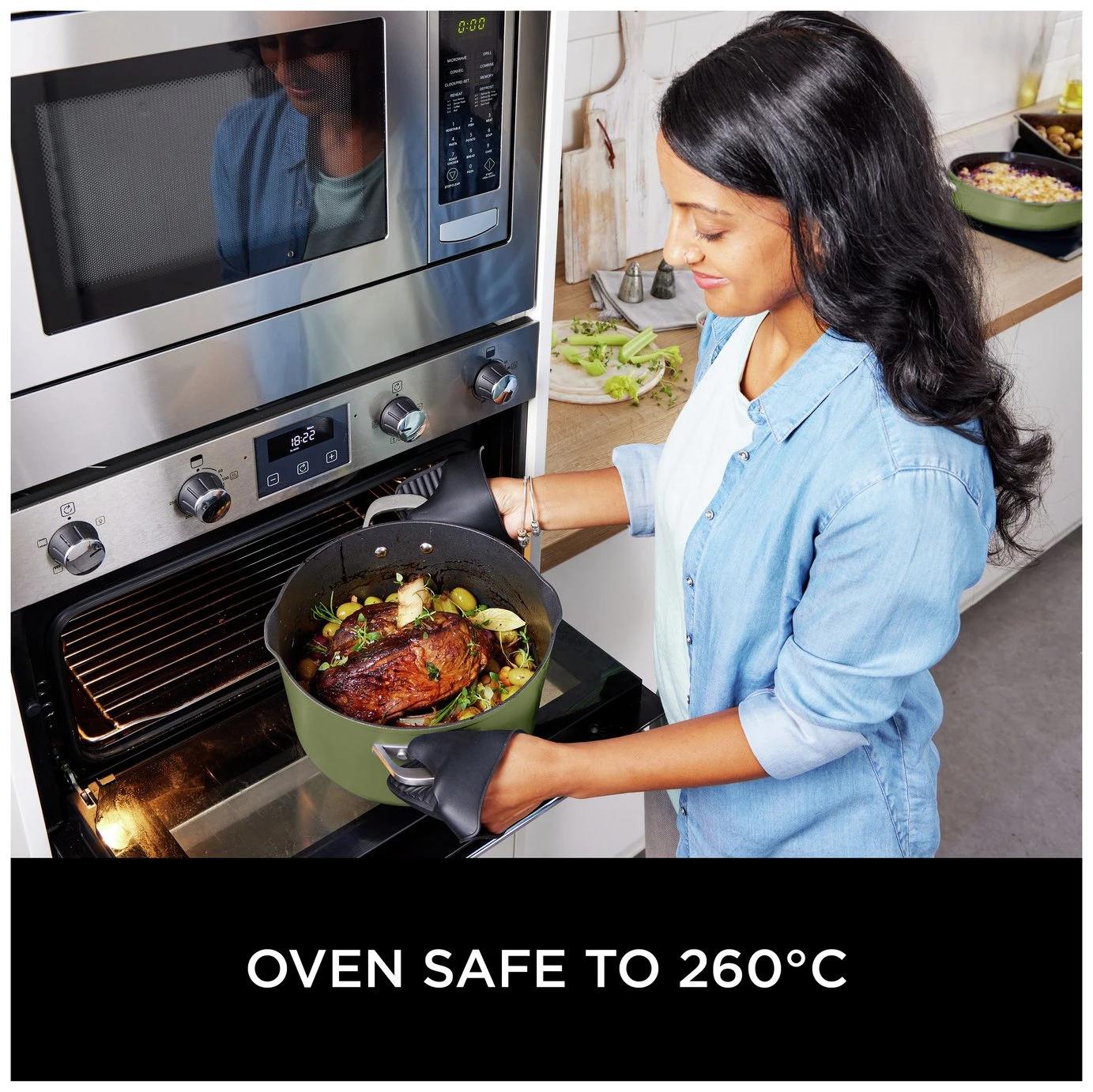 Ninja Zerostick 30cm Non Stick Aluminium Possible Pot -Green 8 Ninja Zerostick 30cm Non Stick Aluminium Possible Pot -Green - Image 6