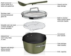 Ninja Zerostick 30cm Non Stick Aluminium Possible Pot -Green 22 Ninja Zerostick 30cm Non Stick Aluminium Possible Pot -Green -Home Sales Store 1120295 R Z011A
