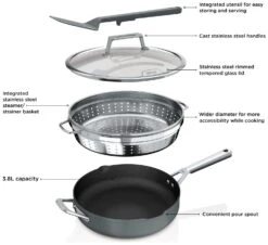 Ninja Zerostick 28cm Non Stick Aluminium Possible Pan -Grey -Home Sales Store 1120305 R Z011A