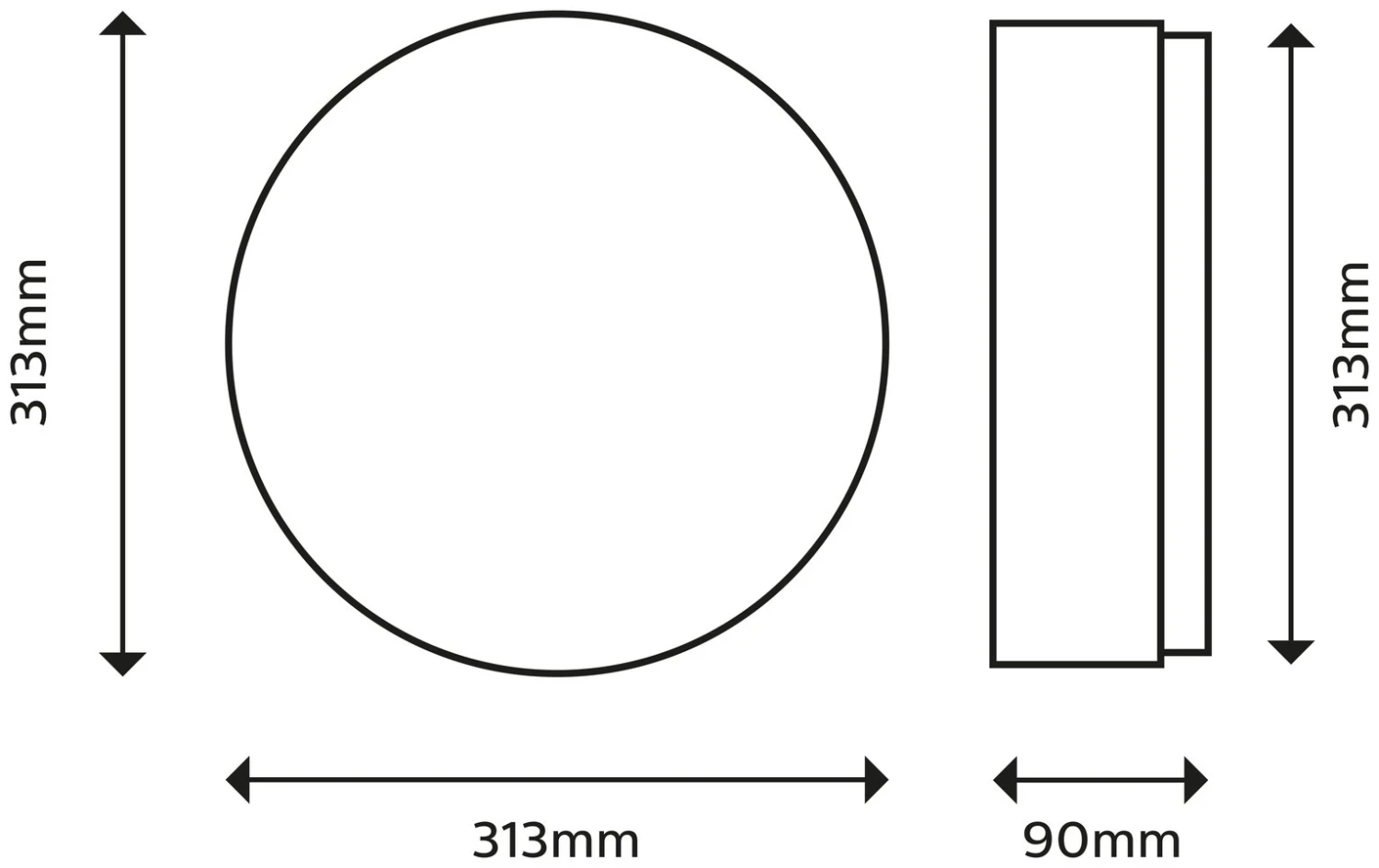 Philips Doris Bathroom Luminaire Flush To Ceiling Light 6 Philips Doris Bathroom Luminaire Flush To Ceiling Light - Image 4