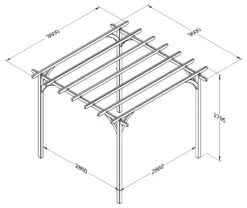 Forest Garden 3.6m X 3.6m Pergola -Home Sales Store 1122712 R E001