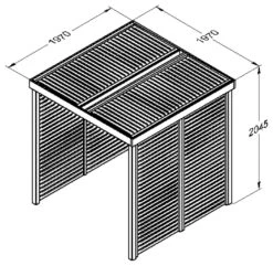 Forest Garden Modular Pergola With 3 Side Panels -Home Sales Store 1122750 R E001