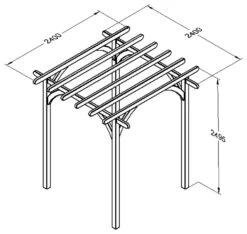 Forest Garden Ultima 2.4m X 2.4m Pergola -Home Sales Store 1122767 R E001