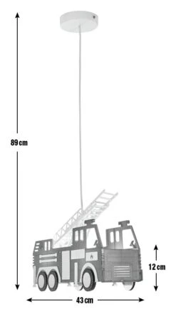 Glow Kids Fire Engine Ceiling Light - Red -Home Sales Store 1151367 R E001