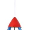 Glow Kids Rocket Ceiling Pendant Light - Blue & Red 2 Glow Kids Rocket Ceiling Pendant Light - Blue & Red -Home Sales Store 1151374 R Z001A