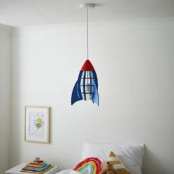 Glow Kids Rocket Ceiling Pendant Light - Blue & Red -Home Sales Store 1151374 R Z002C