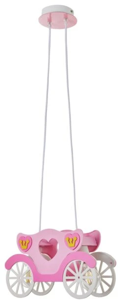 Glow Kids Princess Carriage Pendant Light - Pink & White -Home Sales Store 1151446 R Z002A