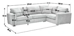 Habitat Eton Fabric Left Hand Corner Sofa - Biege -Home Sales Store 1151484 R E001