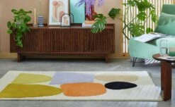 Habitat Geometric Cut Pile Rug - 120X170cm - Multicoloured -Home Sales Store 1179985 R Z001C