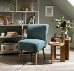 Habitat Eppy Fabric Accent Chair - Blue -Home Sales Store 1230116 R Z001C