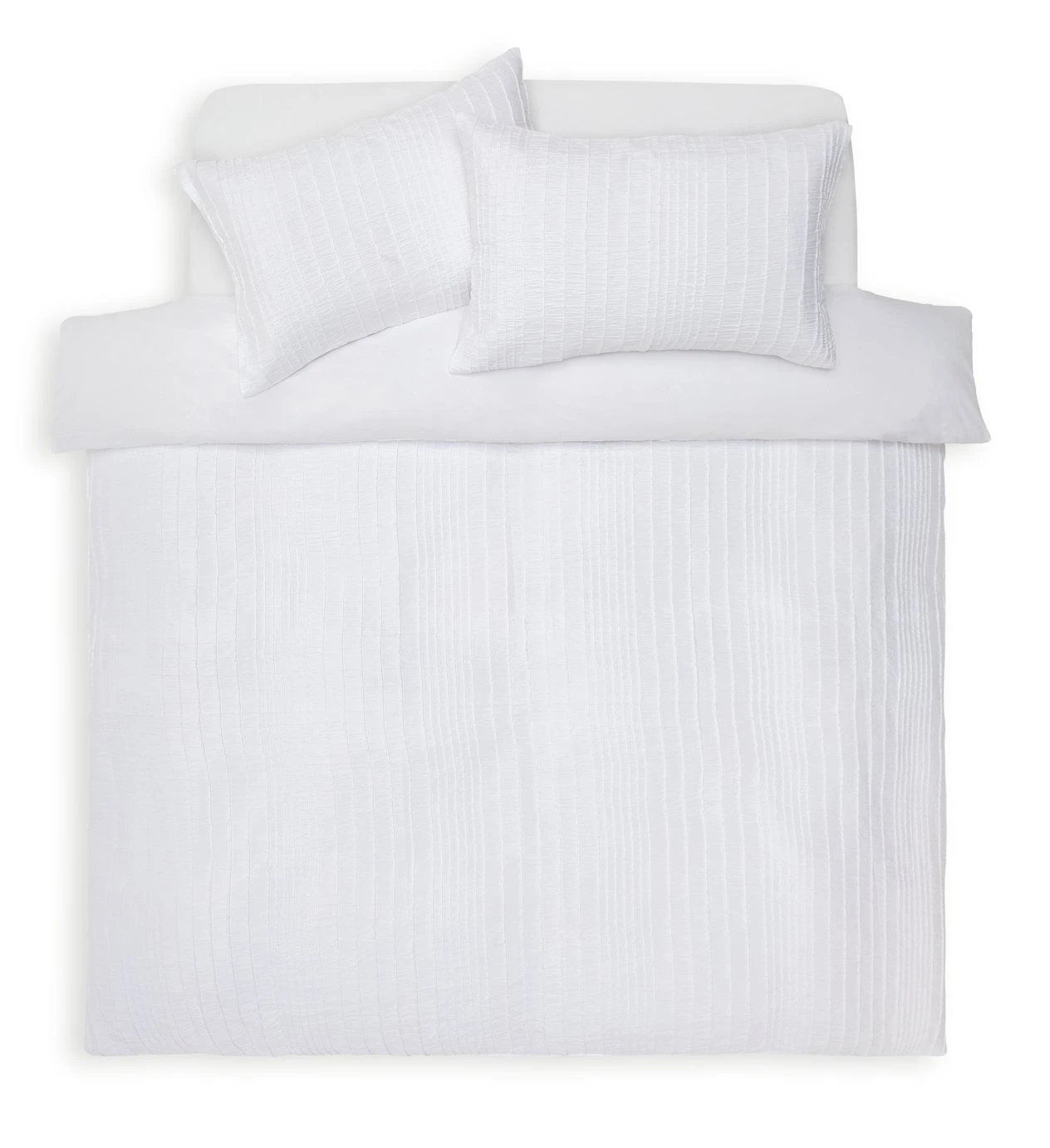 Habitat Crinkle White Bedding Set - Single 5 Habitat Crinkle White Bedding Set - Single - Image 3