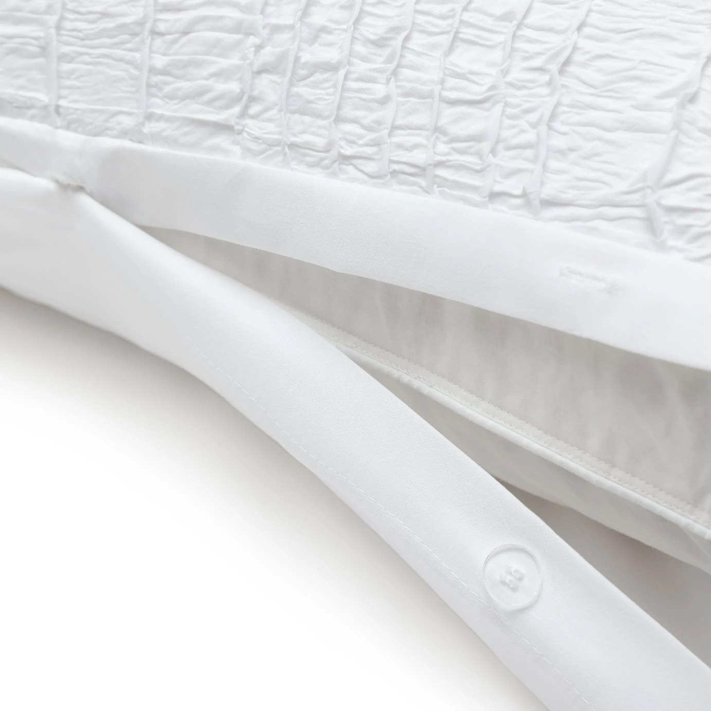 Habitat Crinkle White Bedding Set - Single 7 Habitat Crinkle White Bedding Set - Single - Image 5