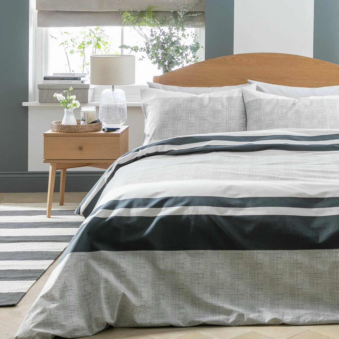 Habitat 180 TC Textured Block Print Bedding Set - Single 3 Habitat 180 TC Textured Block Print Bedding Set - Single