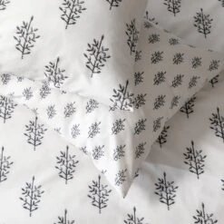 Habitat Woodblock Leaf White Bedding Set - Single -Home Sales Store 1232846 R Z003A