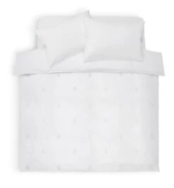 Habitat Cotton Embroidered Leaf White Bedding Set- Single -Home Sales Store 1232994 R Z002A