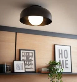 Habitat Modern Globe Metal Bathroom Ceiling Light - Black -Home Sales Store 1233584 R Z002C