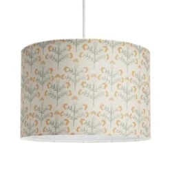 Habitat Floral Print Faux Linen Shade - Cream And Orange -Home Sales Store 1233663 R Z002A