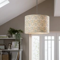 Habitat Floral Print Faux Linen Shade - Cream And Orange -Home Sales Store 1233663 R Z002C