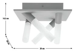 Habitat Metal 4 Light LED Bathroom Flush Ceiling Light-Black -Home Sales Store 1233687 R E001