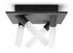 Habitat Metal 4 Light LED Bathroom Flush Ceiling Light-Black -Home Sales Store 1233687 R Z001C