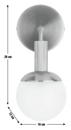 Habitat Ribbed Metal Bathroom Wall Light - Gold -Home Sales Store 1233742 R E001