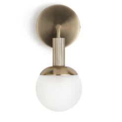 Habitat Ribbed Metal Bathroom Wall Light - Gold -Home Sales Store 1233742 R Z001C