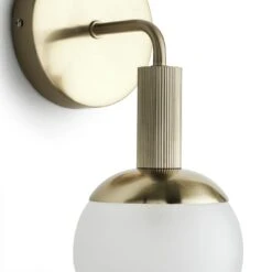 Habitat Ribbed Metal Bathroom Wall Light - Gold -Home Sales Store 1233742 R Z002A