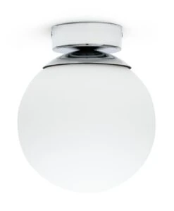 Habitat Opal Glass Bathroom Flush Ceiling Light - White -Home Sales Store 1233759 R Z001C