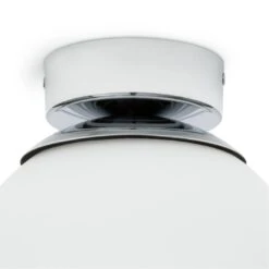Habitat Opal Glass Bathroom Flush Ceiling Light - White -Home Sales Store 1233759 R Z003A