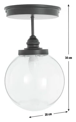 Habitat Globe Metal Bathroom Pendant Light - Black -Home Sales Store 1233797 R E001