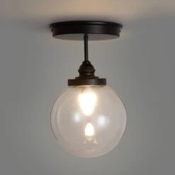 Habitat Globe Metal Bathroom Pendant Light - Black -Home Sales Store 1233797 R Z002A