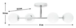 Habitat Metal 4 Light Bathroom Flush Ceiling Light - Chrome 10 Habitat Metal 4 Light Bathroom Flush Ceiling Light - Chrome -Home Sales Store 1233807 R E001