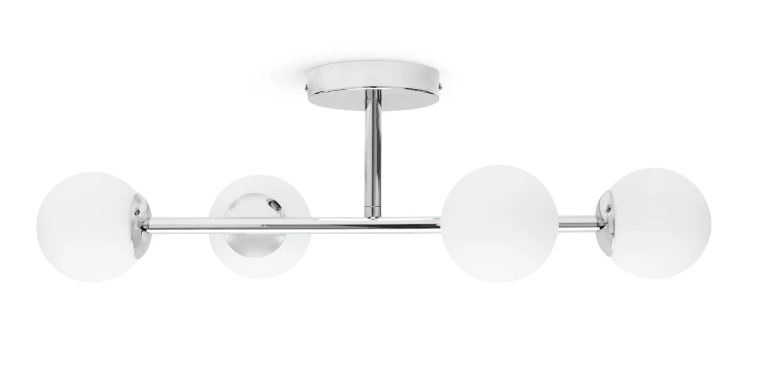 Habitat Metal 4 Light Bathroom Flush Ceiling Light - Chrome 4 Habitat Metal 4 Light Bathroom Flush Ceiling Light - Chrome - Image 2