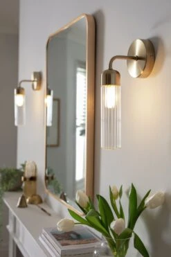 Habitat Ribbed Metal Bathroom Wall Light - Gold 11 Habitat Ribbed Metal Bathroom Wall Light - Gold -Home Sales Store 1233814 R Z002C