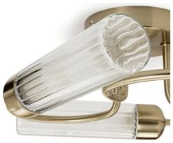 Habitat Ribbed Metal 3 Light Bathroom Ceiling Light - Gold -Home Sales Store 1233845 R Z002A