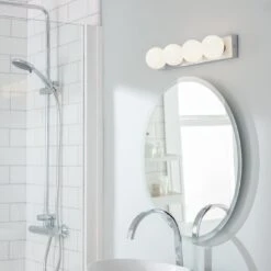 Habitat Metal 4 Light Bathroom Wall Light - Chrome -Home Sales Store 1233852 R Z002C