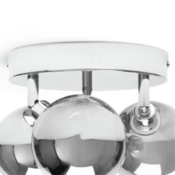 Habitat Globe Metal Bathroom Flush To Ceiling Light - Silver -Home Sales Store 1233883 R Z003A
