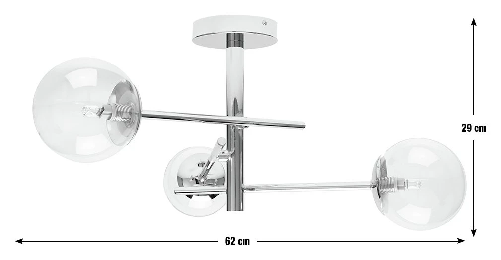 Habitat Sputnik Metal Bathroom Flush Ceiling Light - Chrome 5 Habitat Sputnik Metal Bathroom Flush Ceiling Light - Chrome - Image 3