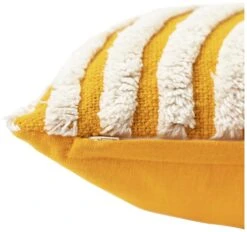 Habitat Geo Tufted Cushion - Yellow & White - 60x30cm -Home Sales Store 1240209 R Z004A