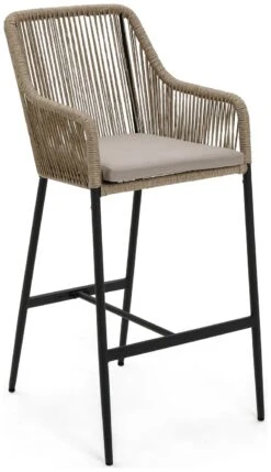 Habitat Malta 4 Seater Rattan Effect Garden Bar Set -Natural -Home Sales Store 1242245 R Z004A