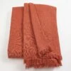 Habitat Cotton Plain Textured Throw - Terracotta - 150x200cm -Home Sales Store 1244212 R Z001A