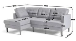 Habitat Joshua Self Assembly Left Hand Corner Sofa - Grey 14 Habitat Joshua Self Assembly Left Hand Corner Sofa - Grey -Home Sales Store 1251267 R E001
