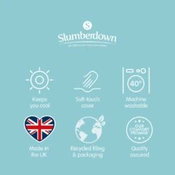 Slumberdown Light & Cool 1 Tog Duvet - Single 23 Slumberdown Light & Cool 1 Tog Duvet - Single -Home Sales Store 1251449 R Z012A