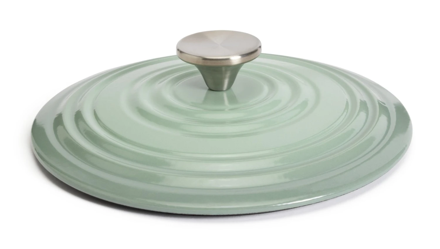 Habitat 3.3 Litre Cast Iron Casserole Dish - Green 6 Habitat 3.3 Litre Cast Iron Casserole Dish - Green - Image 4