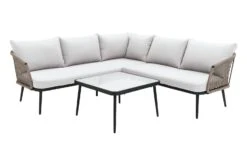 Habitat Somerset 5 Seater Metal Garden Corner Sofa Set