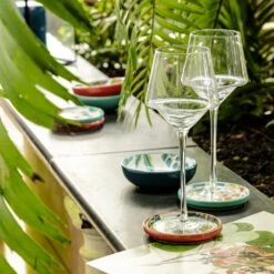 Habitat X Kew Set Of 4 Ceramic Botanical Coasters -Home Sales Store 1300541 R Z003C